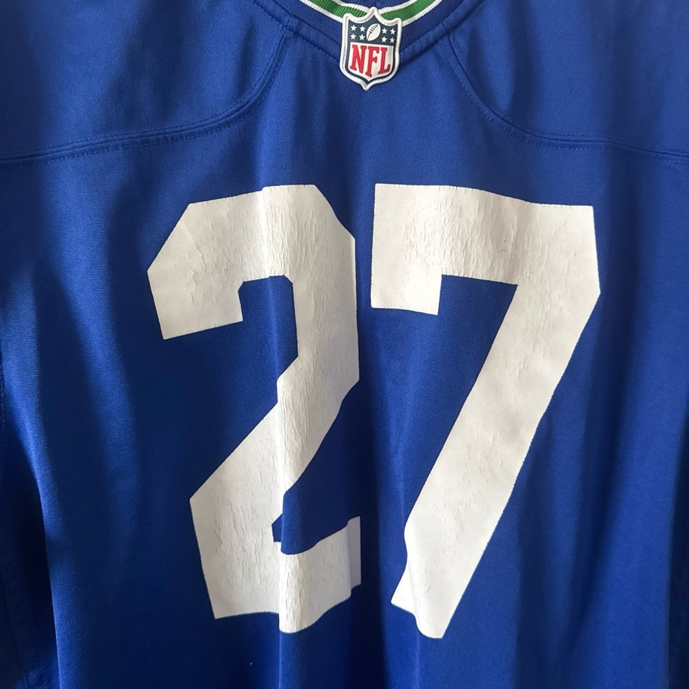 Nike Blue and Green NFL Jersey - Picture 2 of 7